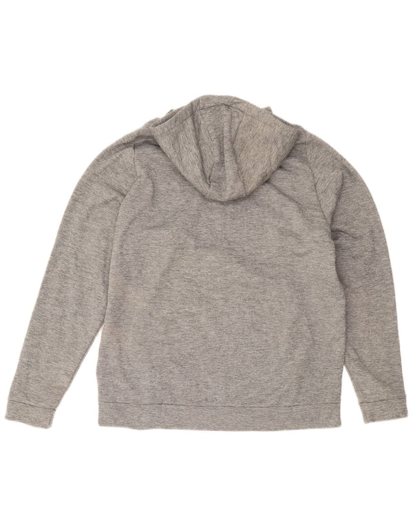 Nike Herren Dri Fit Kapuzenpullover mit Reißverschluss, groß, grau, Polyester
