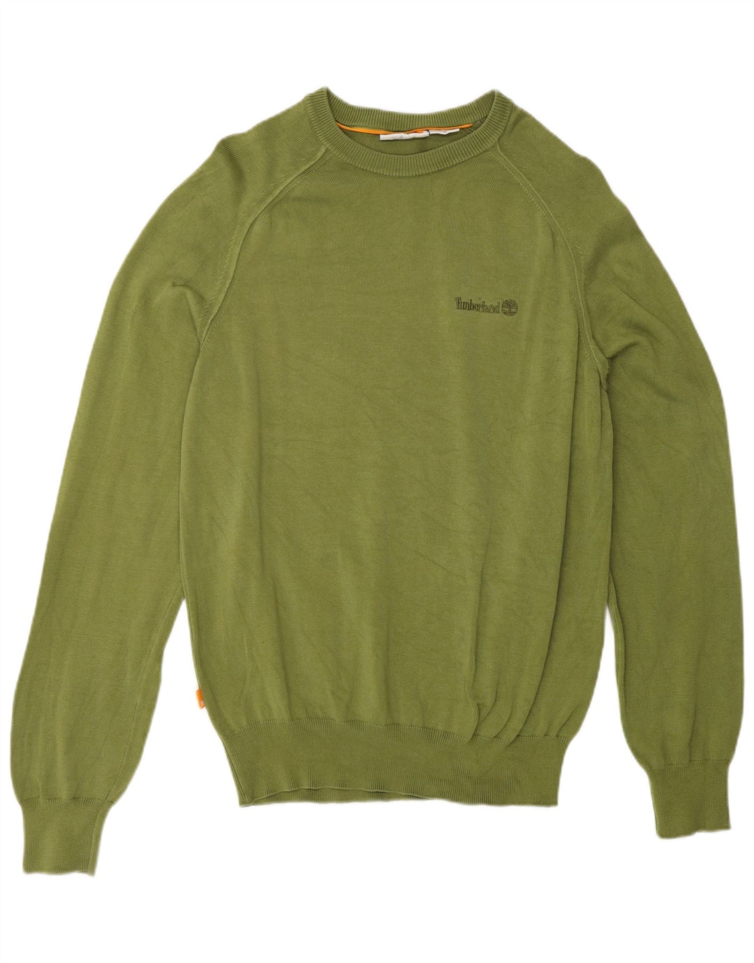 Timberland Herren-Pullover mit Rundhalsausschnitt, mittlere Khaki-Baumwolle