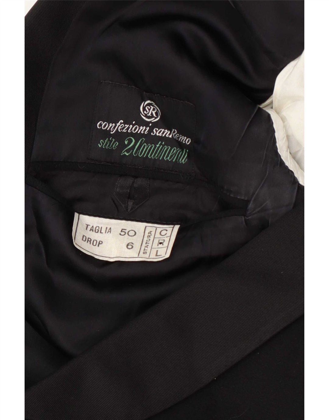 San Remo Herren 1-Knopf-Blazerjacke IT 50 Große schwarze Schurwolle