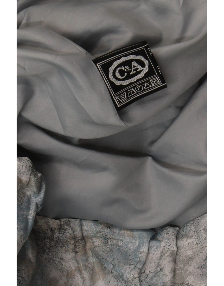 C&A Womens Abstract Pattern Windbreaker Jacket UK 20 2XL Grey Polyester Vintage C&A and Second-Hand C&A from Messina Hembry 