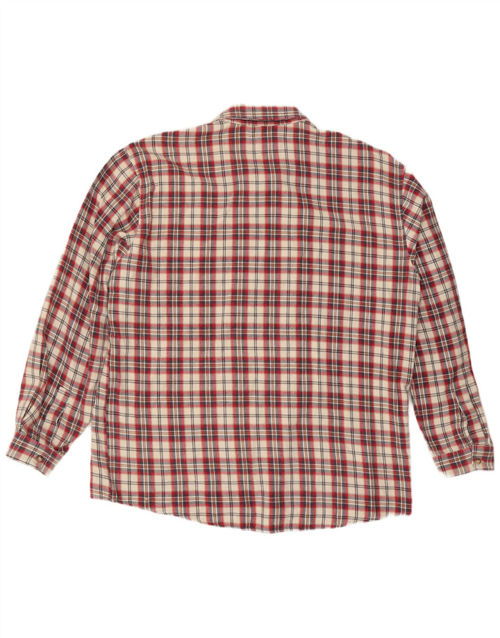 European Project Herren-Flanellhemd XL, rot kariert, Baumwolle