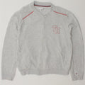 TOMMY HILFIGER Womens Graphic Tracksuit Top Jacket UK 14 Medium Grey Vintage Tommy Hilfiger and Second-Hand Tommy Hilfiger from Messina Hembry 