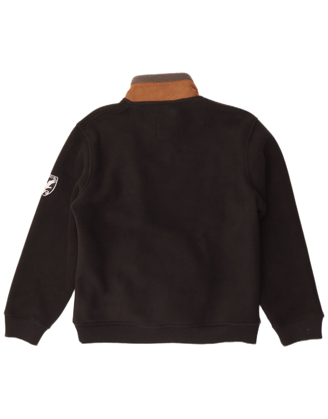 Atlas For Men Herren-Fleecejacke, groß, schwarzes Colourblock-Polyester
