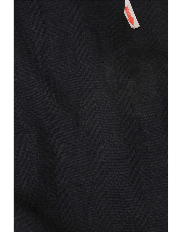 Marks & Spencer Herren-Anzughose mit maßgeschneiderter Passform, W42 L31, Marineblau kariert