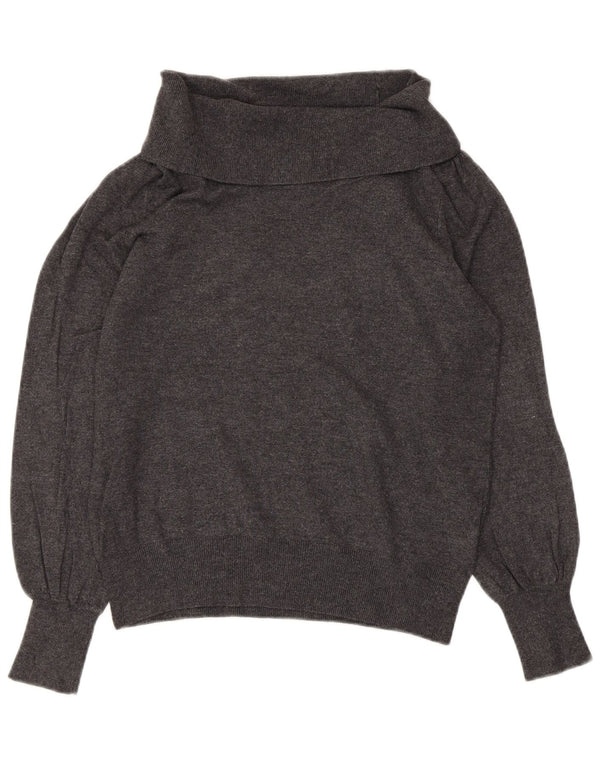 Marks & Spencer Rollkragenpullover für Damen, UK 12, mittelgraue Viskose
