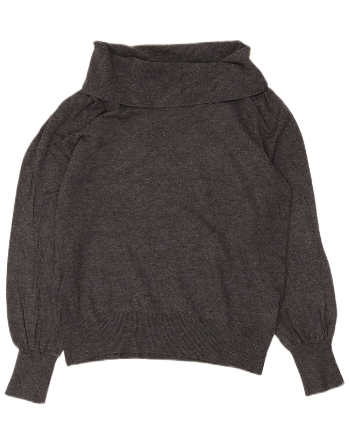 Marks & Spencer Rollkragenpullover für Damen, UK 12, mittelgraue Viskose