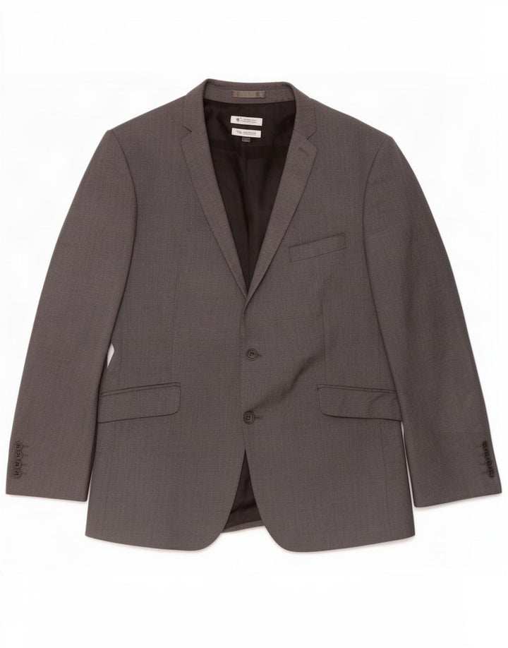 Ben Sherman Herren-Blazer mit 2 Knöpfen, UK 44, 2XL, graue Wolle