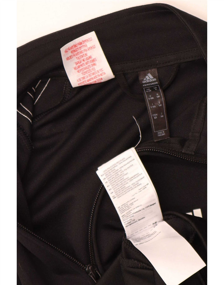 Adidas Jungen Trainingsanzug Top Jacke 9-10 Jahre Schwarzes Polyester