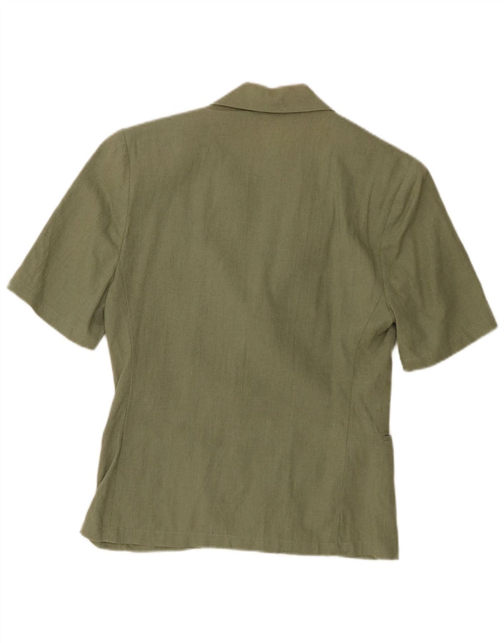 Marks & Spencer Damen-Blazer mit kurzen Ärmeln, Gr. 10, Khaki