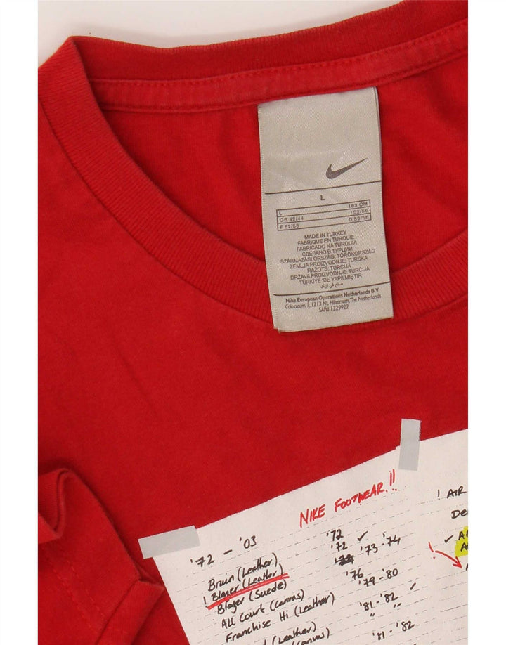 Nike Herren-T-Shirt mit normaler Grafik, groß, aus roter Baumwolle
