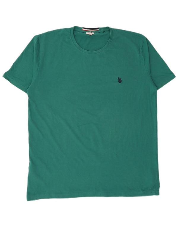 US POLO ASSN. Herren T-Shirt Top 3XL Grüne Baumwolle