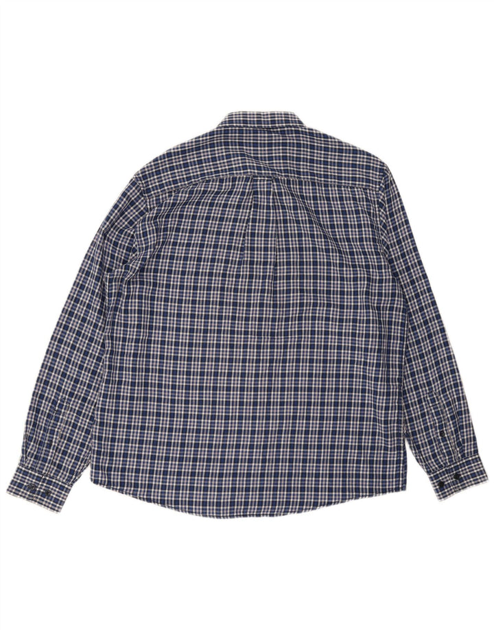 James Pringle Herren-Flanellhemd, groß, blau kariert, Polyester