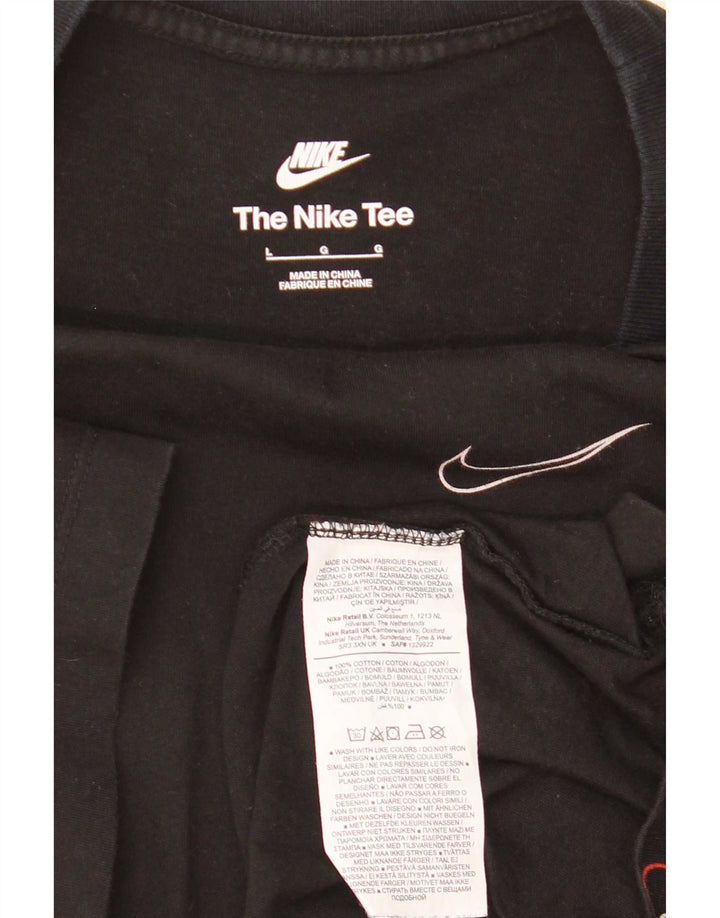Nike Herren-T-Shirt mit Grafik, groß, aus schwarzer Baumwolle