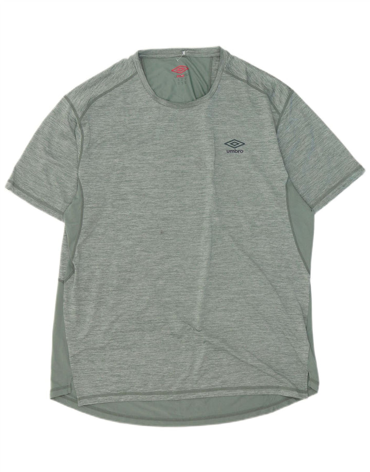 Umbro Herren T-Shirt Top 2XL Grün geflecktes Polyester