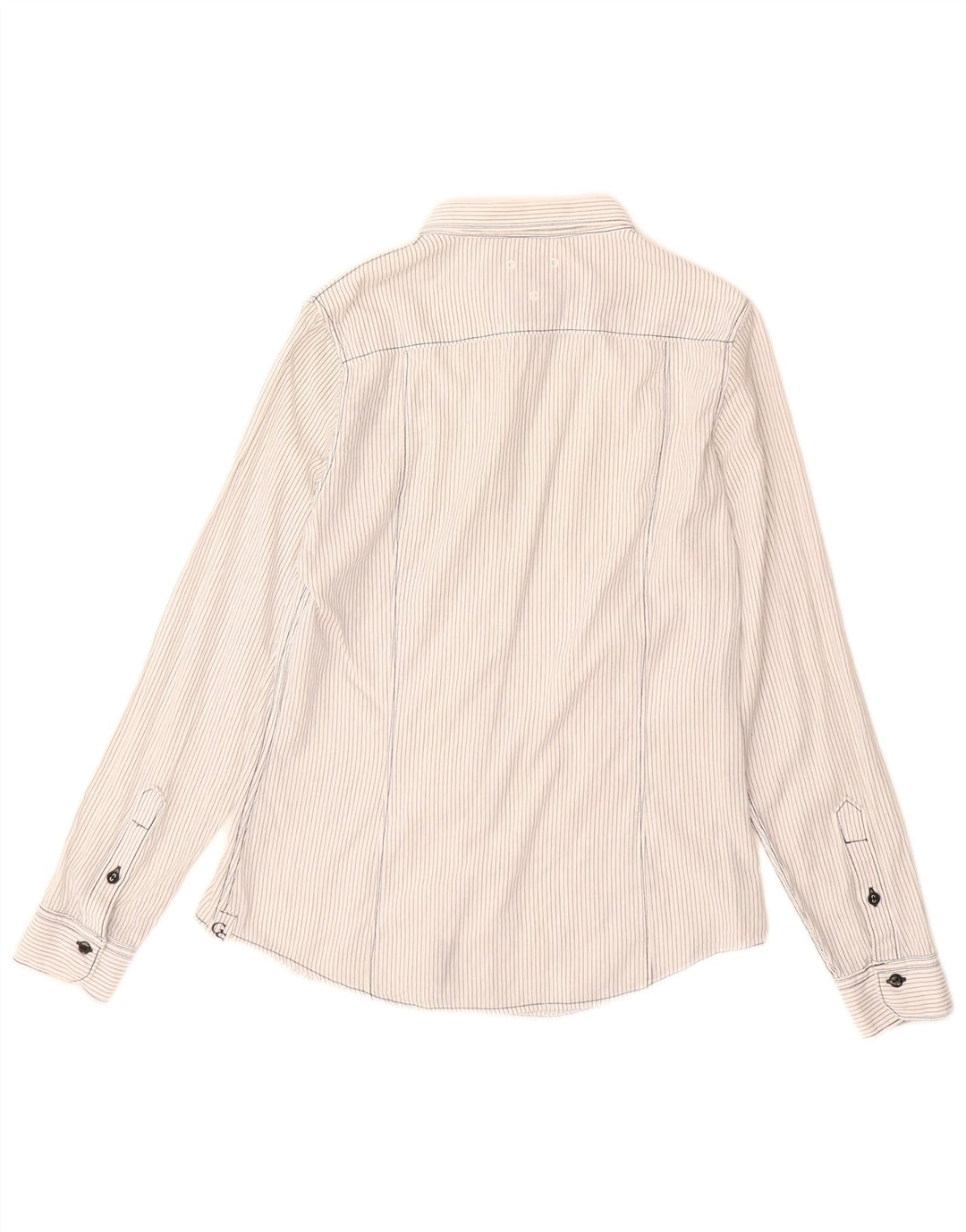 G-Star Damen Graphic Shirt UK 14 Mittelweiße Nadelstreifen-Baumwolle