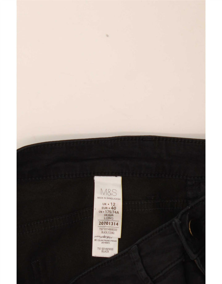 Marks & Spencer Damen Jegging-Jeans UK 12 Medium W32 L31 Schwarze Baumwolle