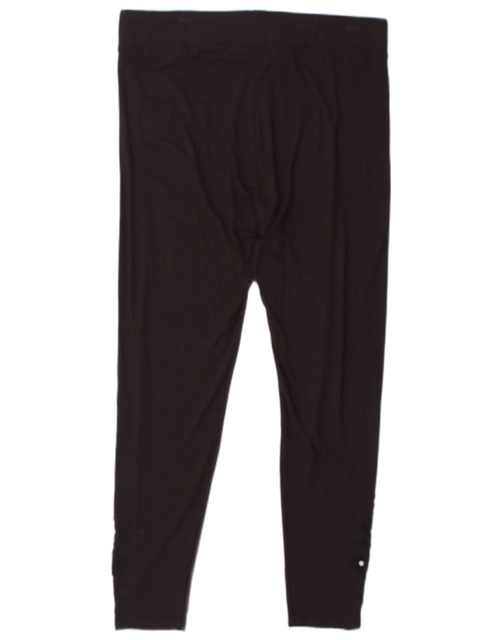 MARKS & SPENCER Damen Leggings UK 16 Large Schwarz Viskose
