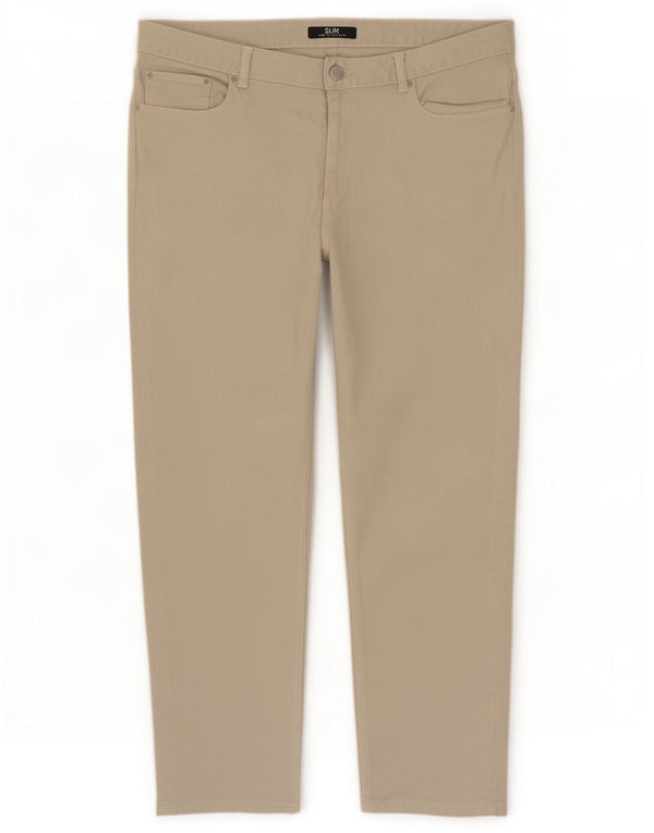 Marks & Spencer Damen-Cropped-Jeans UK 16 Large W34 L25 Beige Baumwolle