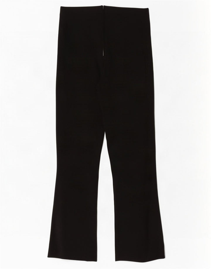 Zara Damen Bootcut-Hose mit kurzem Schnitt, Größe S, W26, L26, schwarze Viskose