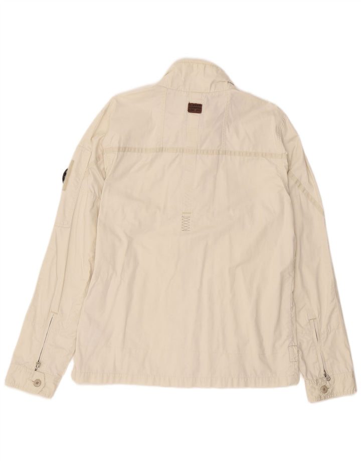 G-Star Herren Bomberjacke UK 42 XL Off White Baumwolle