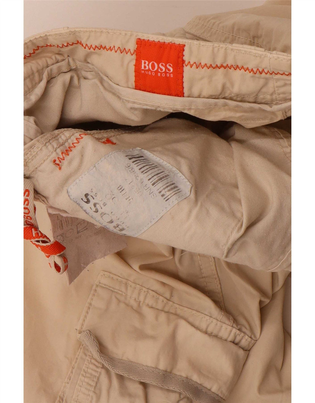 Hugo Boss Herren Cargoshorts EU 52 XL W38 Beige Baumwolle