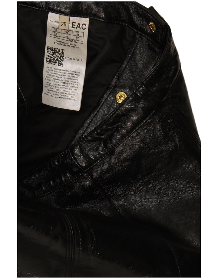 Guess Damen-Rock aus Kunstleder, W27, Größe S, Schwarz, Polyethylen