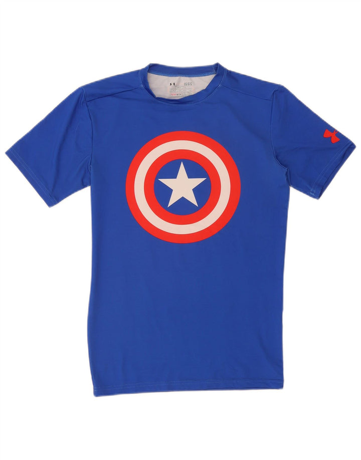 Under Armour Marvel Graphic T-Shirt für Jungen, 11–12 Jahre, Größe L, Blau