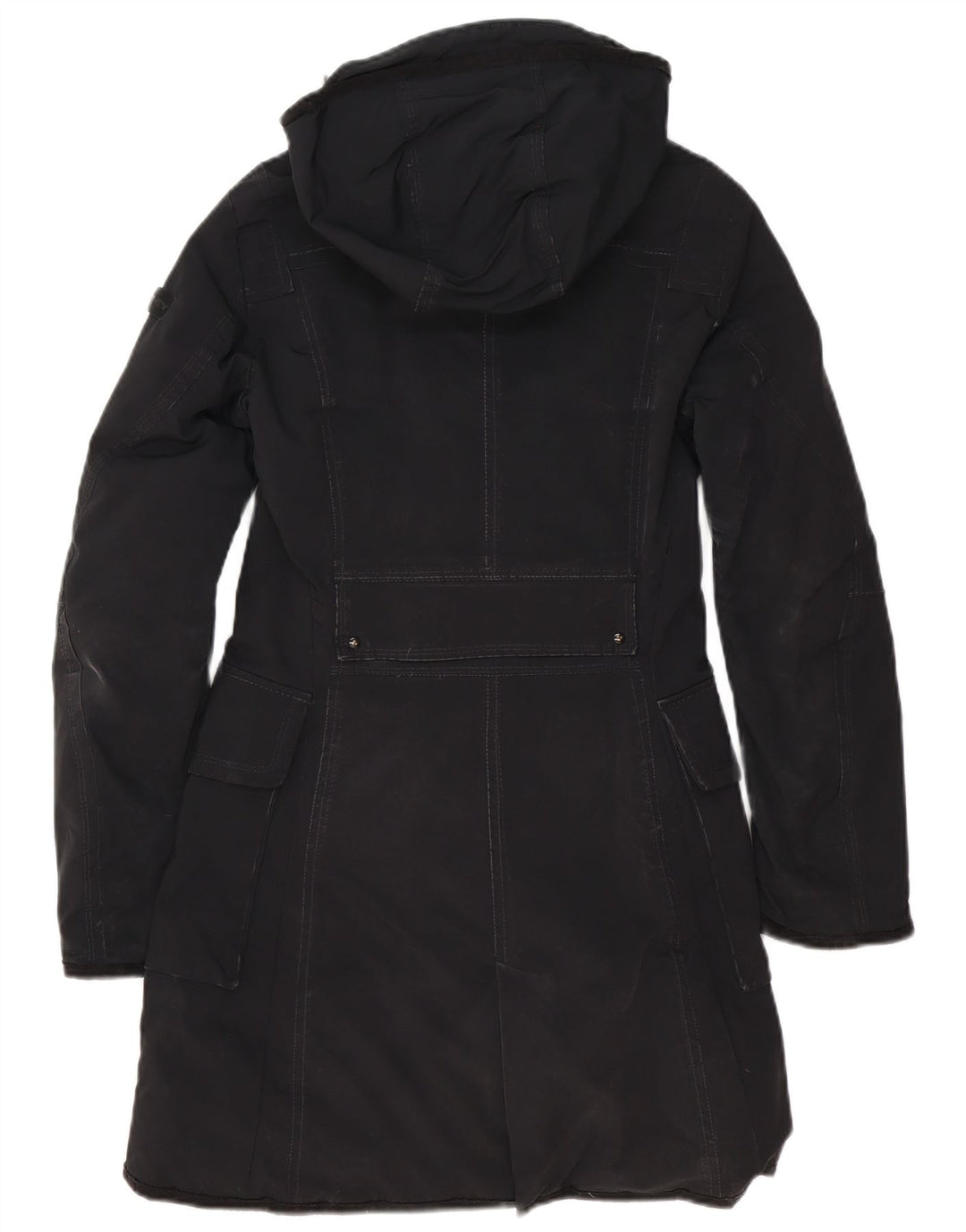 PEUTEREY Wattierter Damenmantel mit Kapuze IT 42 Mittelschwarzes Polyester