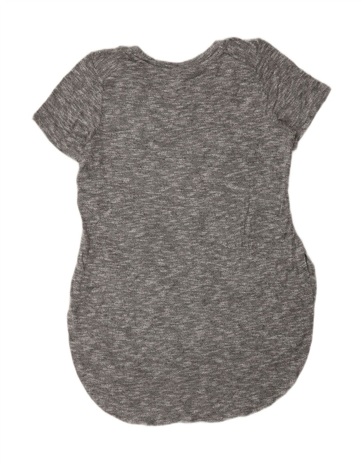 MOSSIMO Damen T-Shirt-Kleid UK 14 Mittelgrau meliertes Viskose