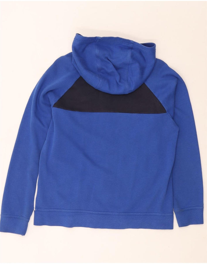 NIKE Jungen-Kapuzenpullover mit Reißverschluss, 13–14 Jahre, XL, blaue Farbblock-Baumwolle