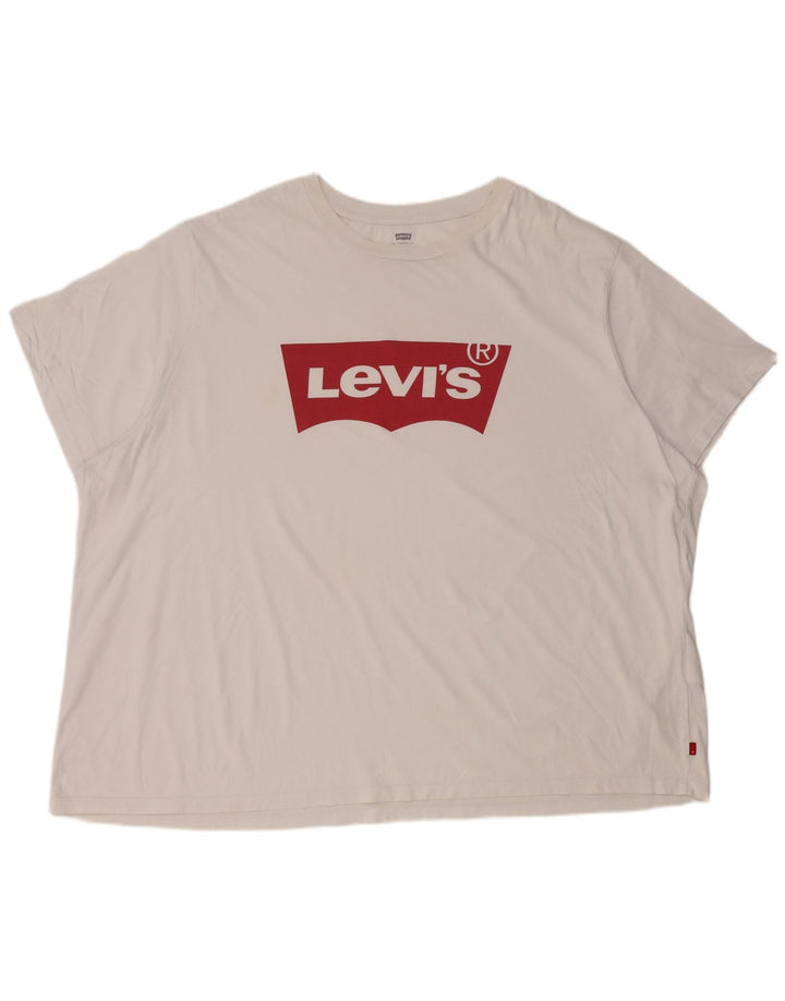 Levi's Herren-T-Shirt mit Grafik, 4XL, weiße Baumwolle