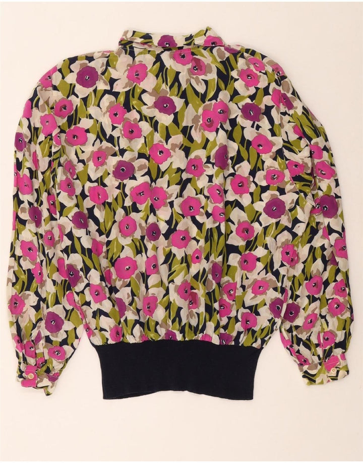 VINTAGE Womens Pullover Shirt Blouse IT 46 Large Multicoloured Floral