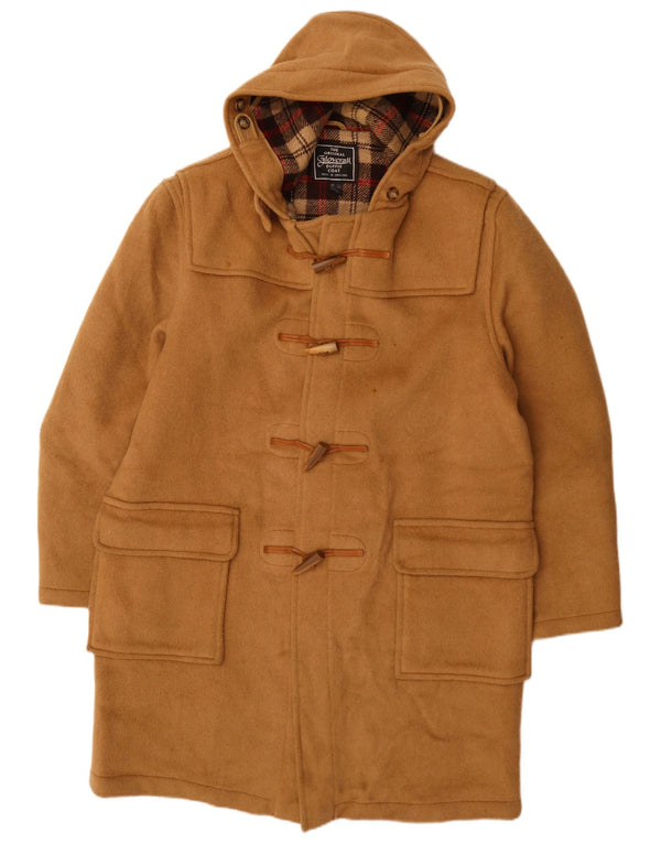 Gloverall Herren-Dufflecoat mit Kapuze, UK 44, 2XL, beige Wolle