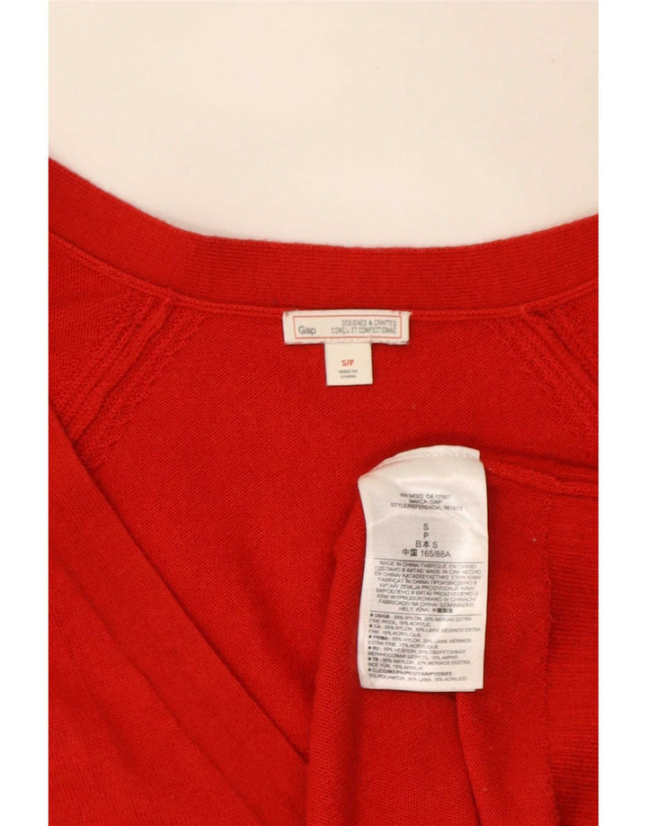 Gap Damen-Strickjacke in Übergröße, Gr. 10, klein, rotes Nylon