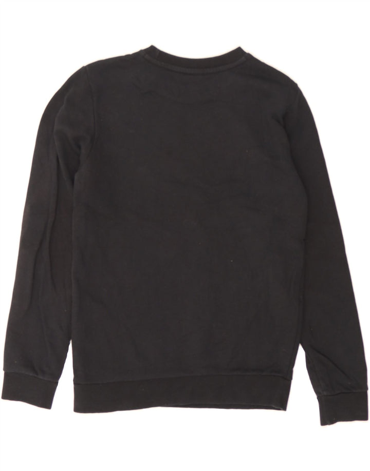 PUMA Boys Graphic Sweatshirt Jumper 11-12 Years Black Cotton Vintage Puma and Second-Hand Puma from Messina Hembry 