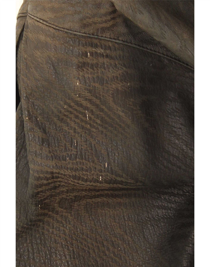 Vintage Damen Lederjacke UK 18 XL Schwarz