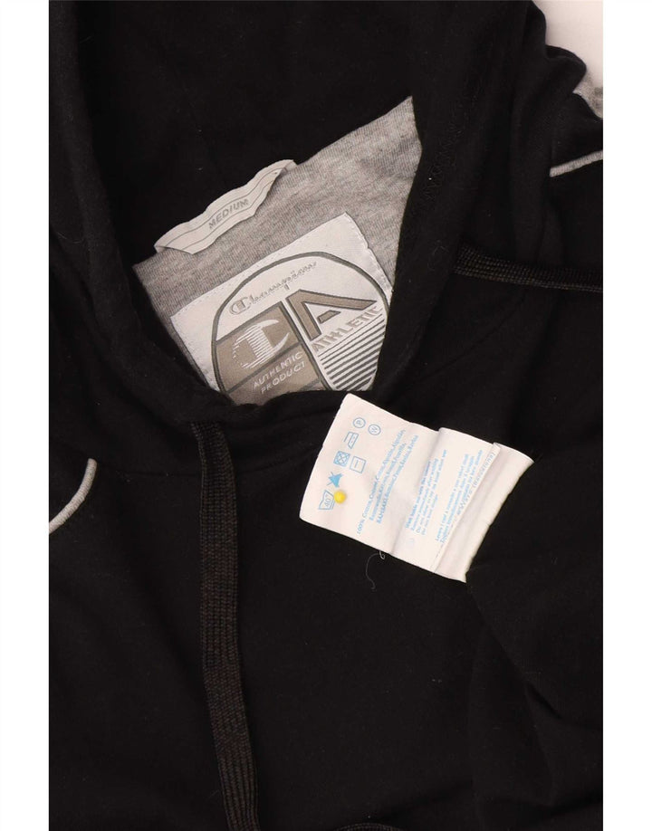 Champion Herren-Kapuzenoberteil, langärmelig, Mittelschwarz, Colourblock-Baumwolle