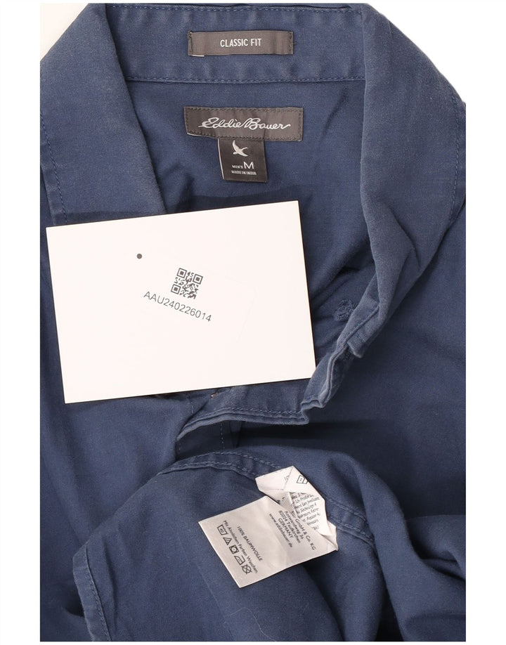 Eddie Bauer Herren-Hemd mit klassischer Passform, mittelblaue Baumwolle