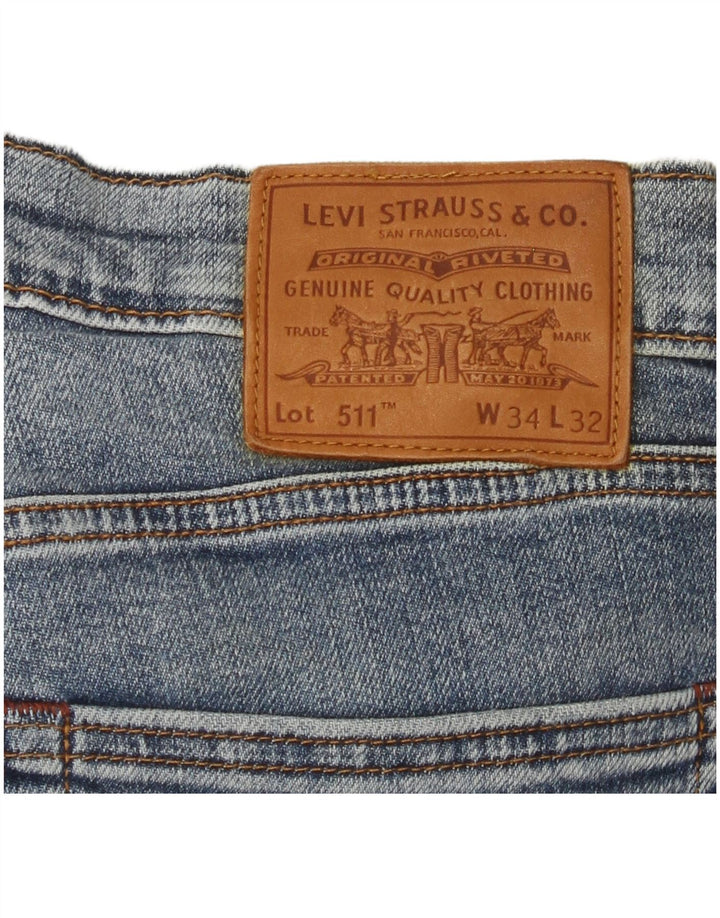Levi's Herren 511 Slim Jeans W34 L32 Blaue Baumwolle