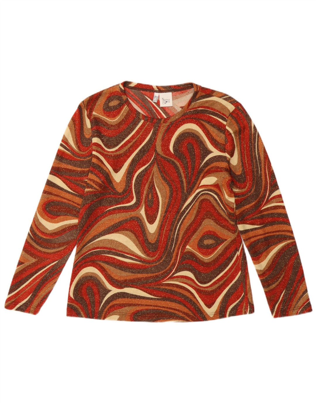 Nienhaus Damen Top Langarm UK 14 Medium Mehrfarbig Geometrisch