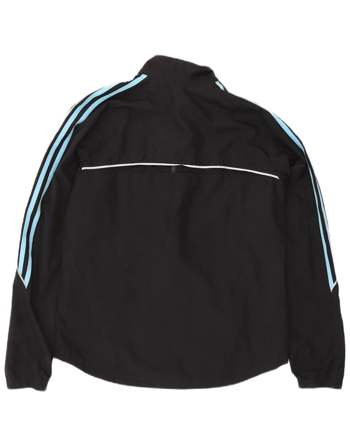 ADIDAS Womens Tracksuit Top Jacket UK 14 Large  Black