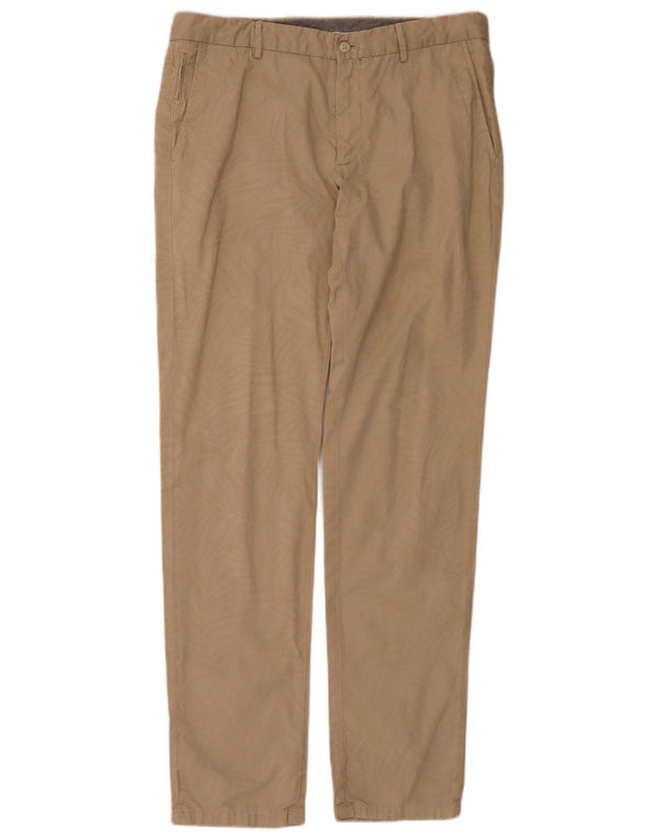 Massimo Dutti Herren Slim Fit Chinohose EU 44 Large W34 L34 Beige Floral