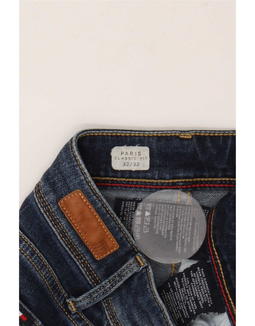 Tommy Hilfiger Damen Paris Classic Fit Bootcut Jeans W32 L32 Marineblau