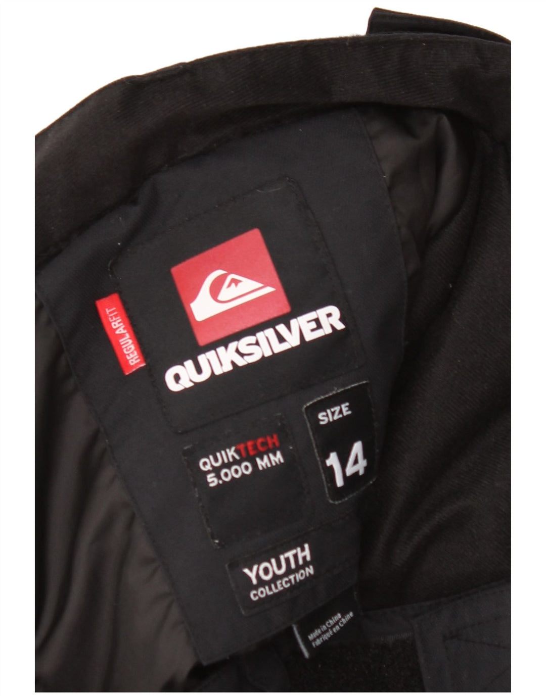 Quiksilver Skihose für Jungen, 13–14 Jahre, schwarzes Polyamid