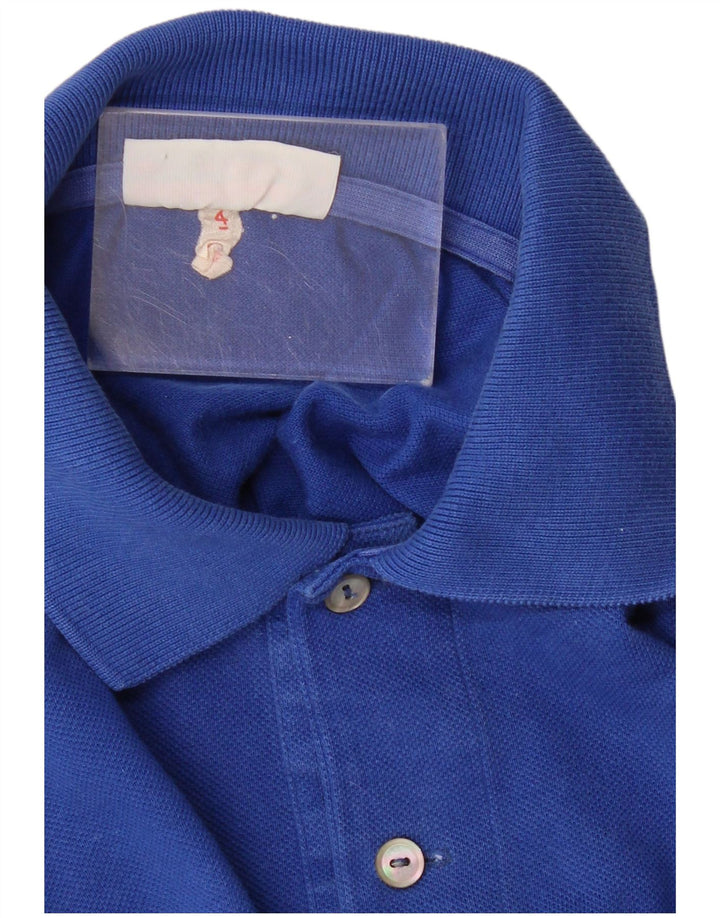 LACOSTE Herren-Poloshirt, Größe 4, mittelblaue Baumwolle