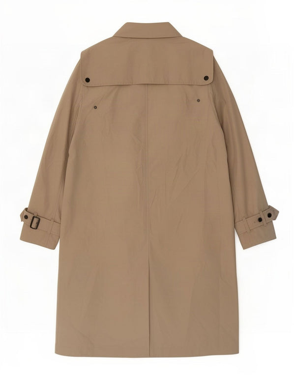 Zara Damen Longline Cape Coat UK 14 Medium Beige Modal
