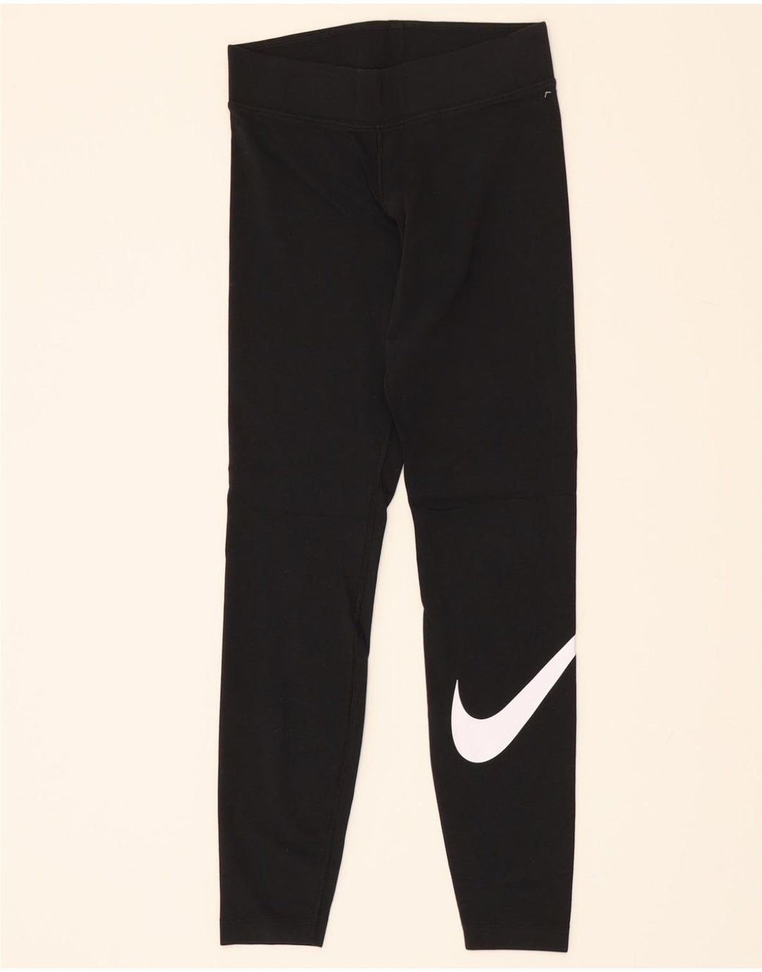 NIKE Womens Graphic Leggings UK 10 Small  Black Cotton Vintage Nike and Second-Hand Nike from Messina Hembry 