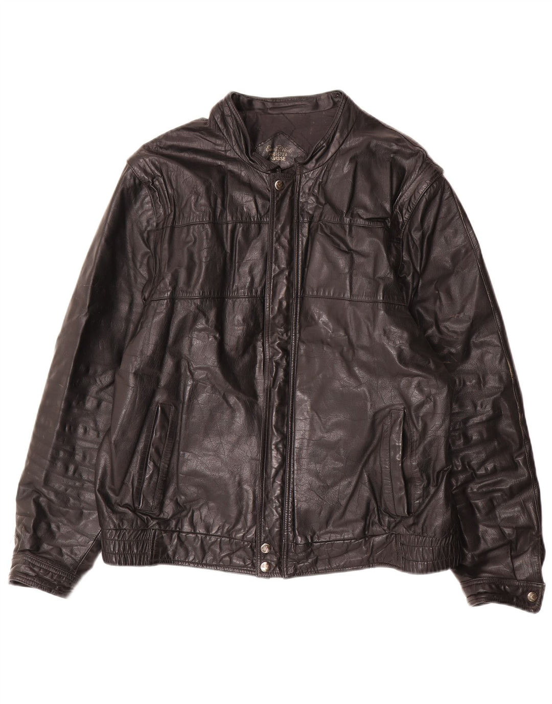 Vintage Herren Lederjacke UK 40 Großes schwarzes Leder