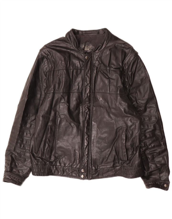 Vintage Herren Lederjacke UK 40 Großes schwarzes Leder