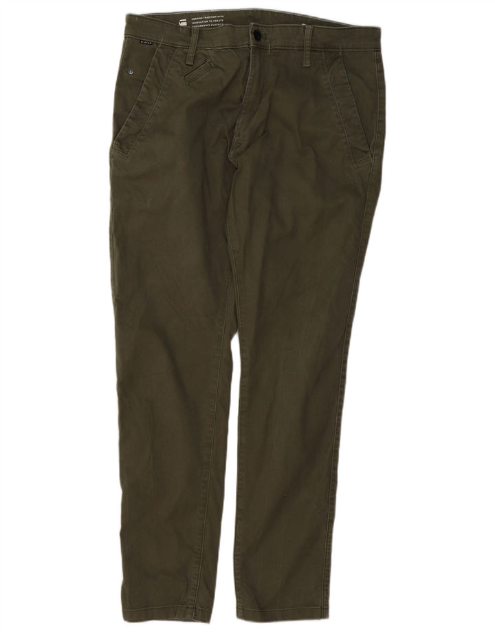 G-STAR Herren Slim Fit Chinohose W34 L30 Khaki Baumwolle